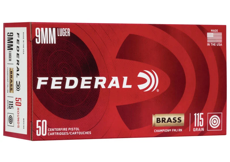 Federal 9mm 115gr FMJ (50ct)