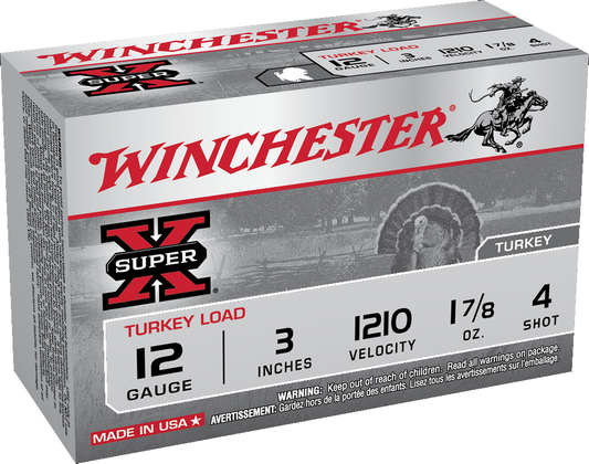 Winchester Turkey Super-X 12ga 3" 1-7/8oz #4 (1210fps) (10ct)