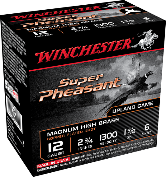 Winchester Super Pheasant 12 ga. 2 3/4" 1 3/8 oz. #6 (1300 fps) PER BOX