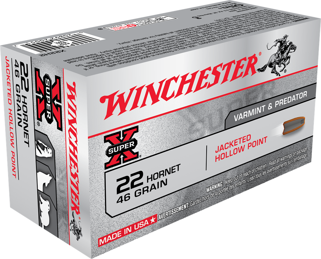 Winchester 22 Hornet 46gr. JHP (50ct)