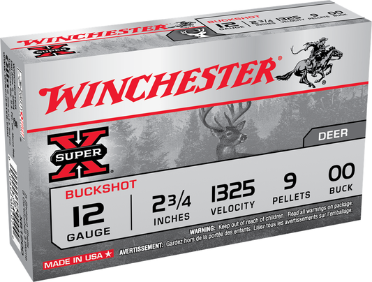 Winchester Buckshot 12ga 00 Buck 9 Pellets