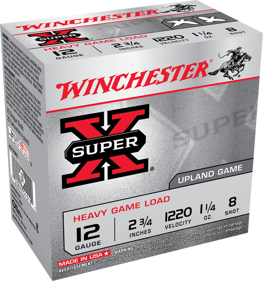 Winchester Heavy Game 12 ga. 2-3/4" 1-1/4oz #8 (1220fps) PER BOX